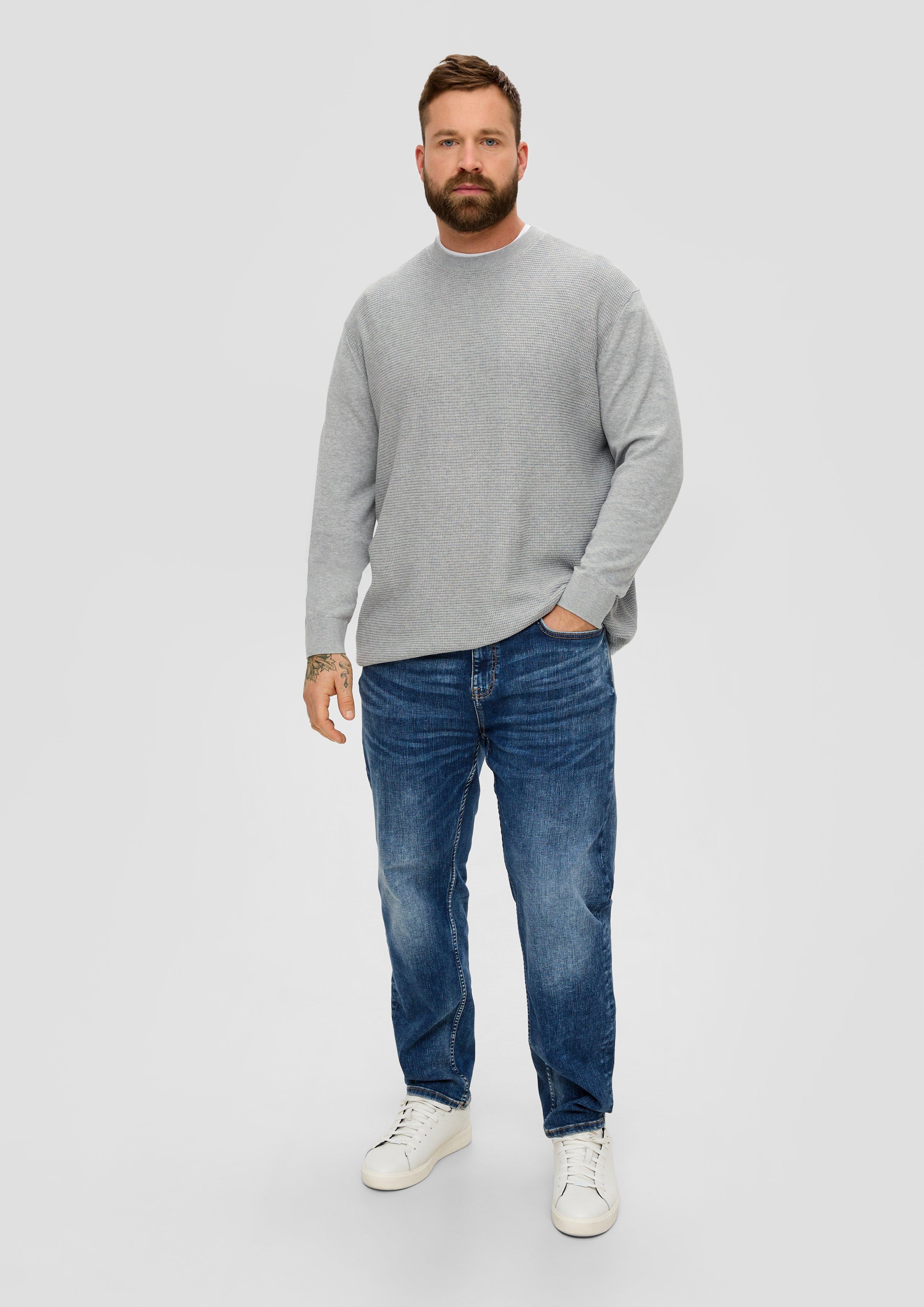 Strickpullover mit Waffelpiqué-Muster  2143412-90W1
