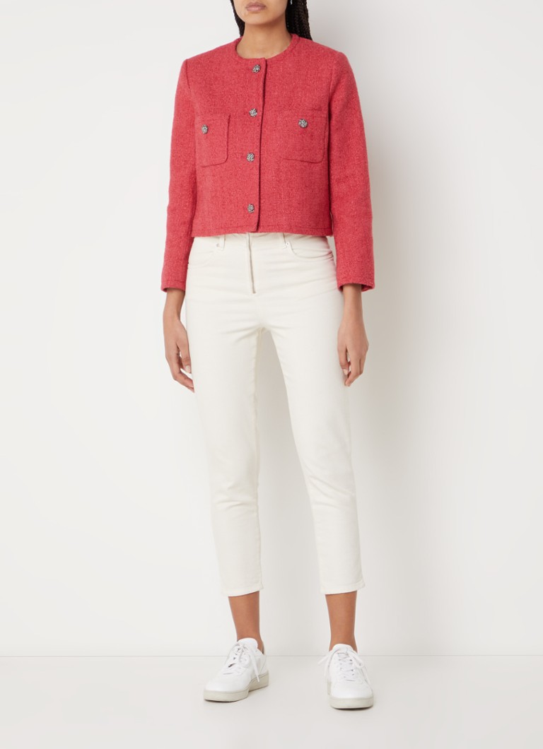 ba&sh Meredith cropped tweed jacket with patch pockets
