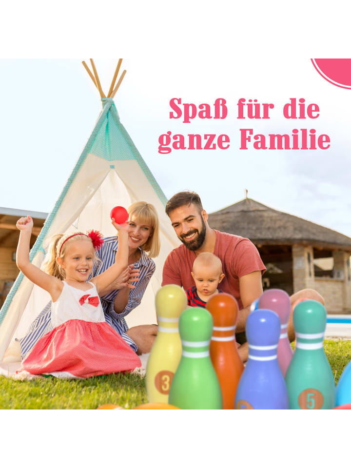 Pink Papaya Kegelspiel für Kinder 