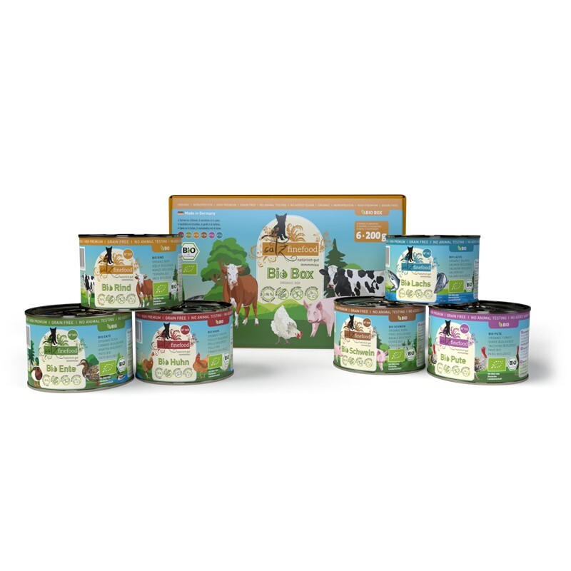 Catz finefood Nassfutter Catz finefood Bio Multipack 6x200g