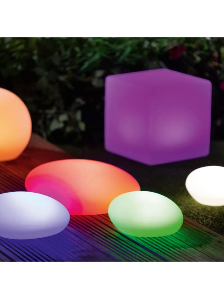EASYmaxx Solar Leuchten Set Stein flach 3-tlg. Garten Deko günstig kaufen onesize