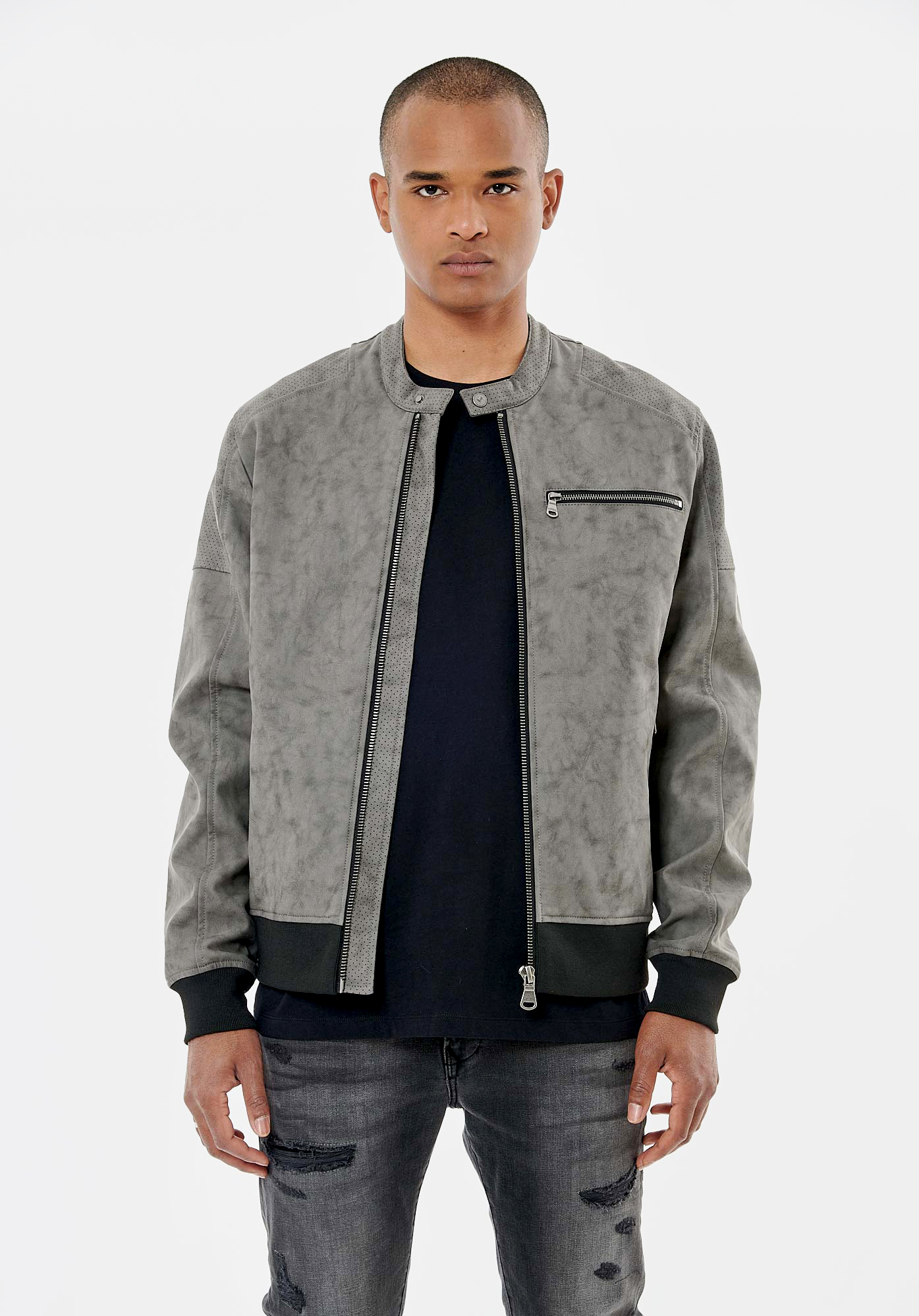 VIRAK  Blouson gris homme