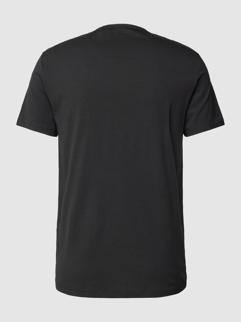 T-Shirt mit Label-Print in schwarz