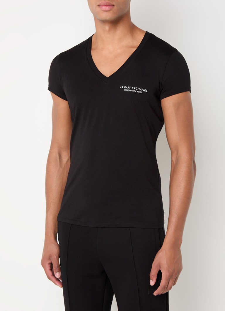 Armani Exchange T-krekls ar logotipu un elastīgu audumu
