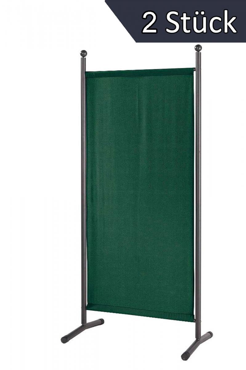 Grasekamp 2 Stück Stellwand 78x178cm Grün Paravent Raumteiler Trennwand Sichtschutz