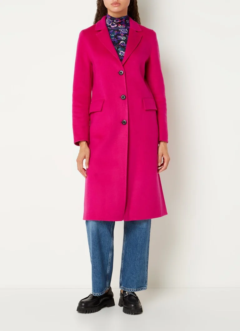 Claudie Pierlot  Ginette mantel in wolblend met klepzakken