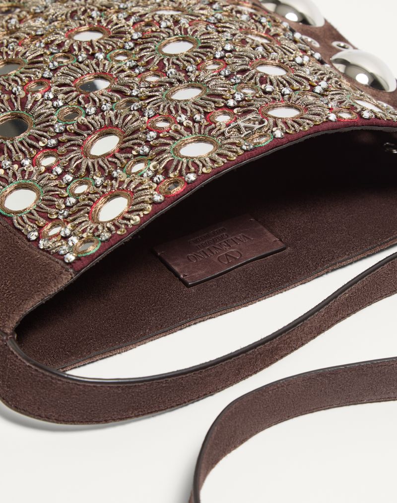 Bolsa de ombro bordada com franjas Valentino Garavani Nellcôte
