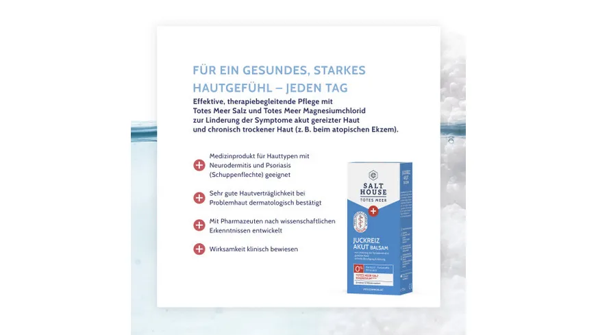 SALTHOUSE® Totes Meer Therapie Juckreiz Akut Balsam 75 ml