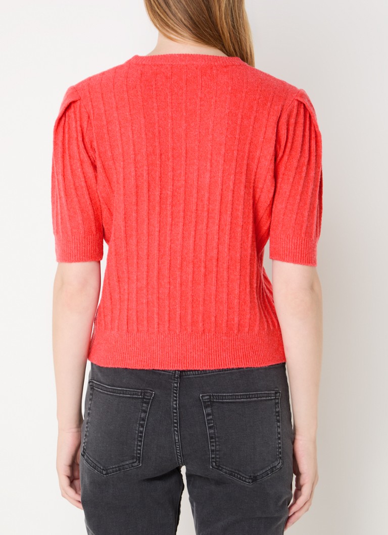 French Connection Lola fine knitted top in wool blend with round neck