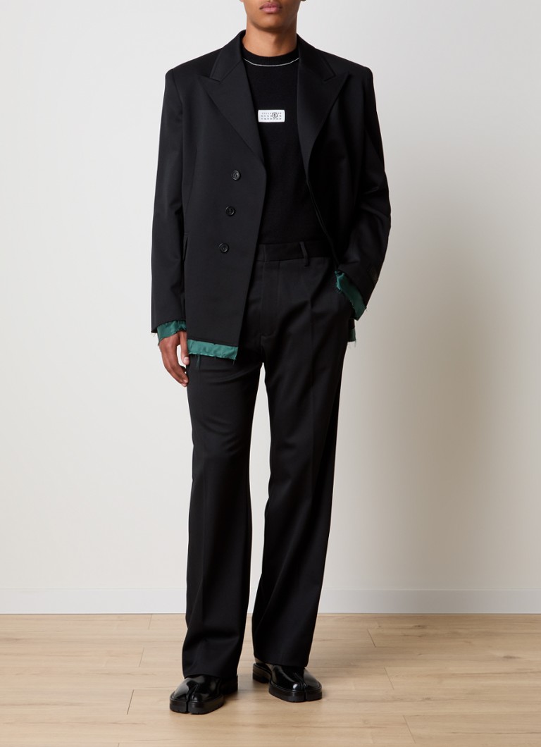 MM6 Wide fit trousers in virgin wool blend with side pockets