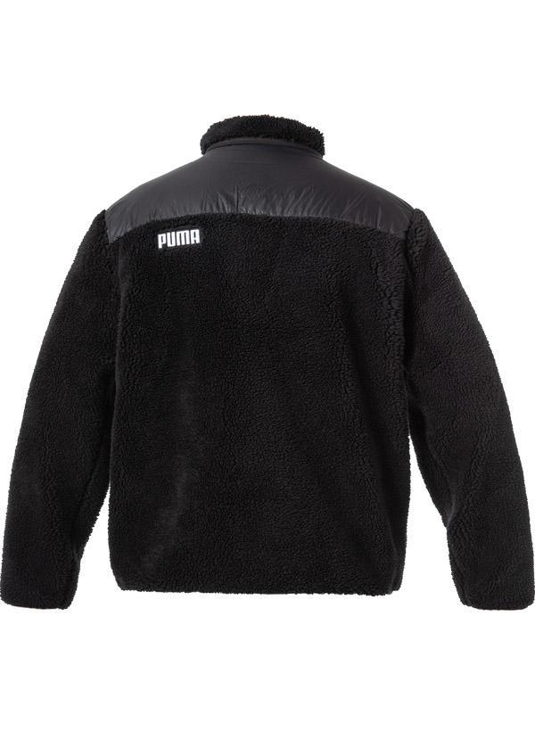 PUMA, Jacke, Teddyfell, schwarz