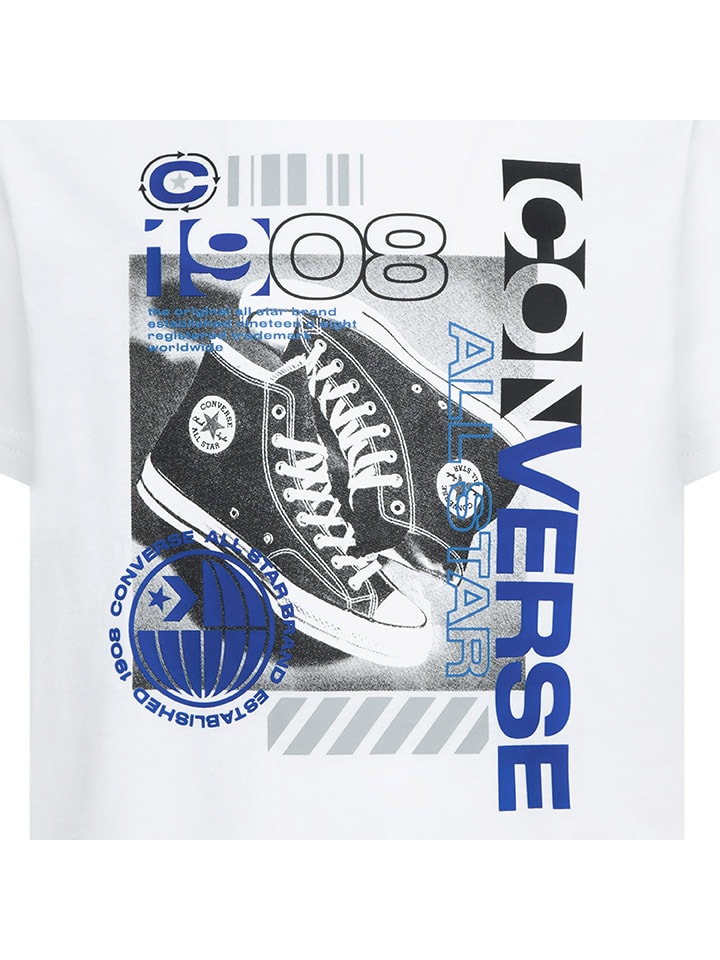 Converse Shirt in Weiß/ Blau günstig kaufen