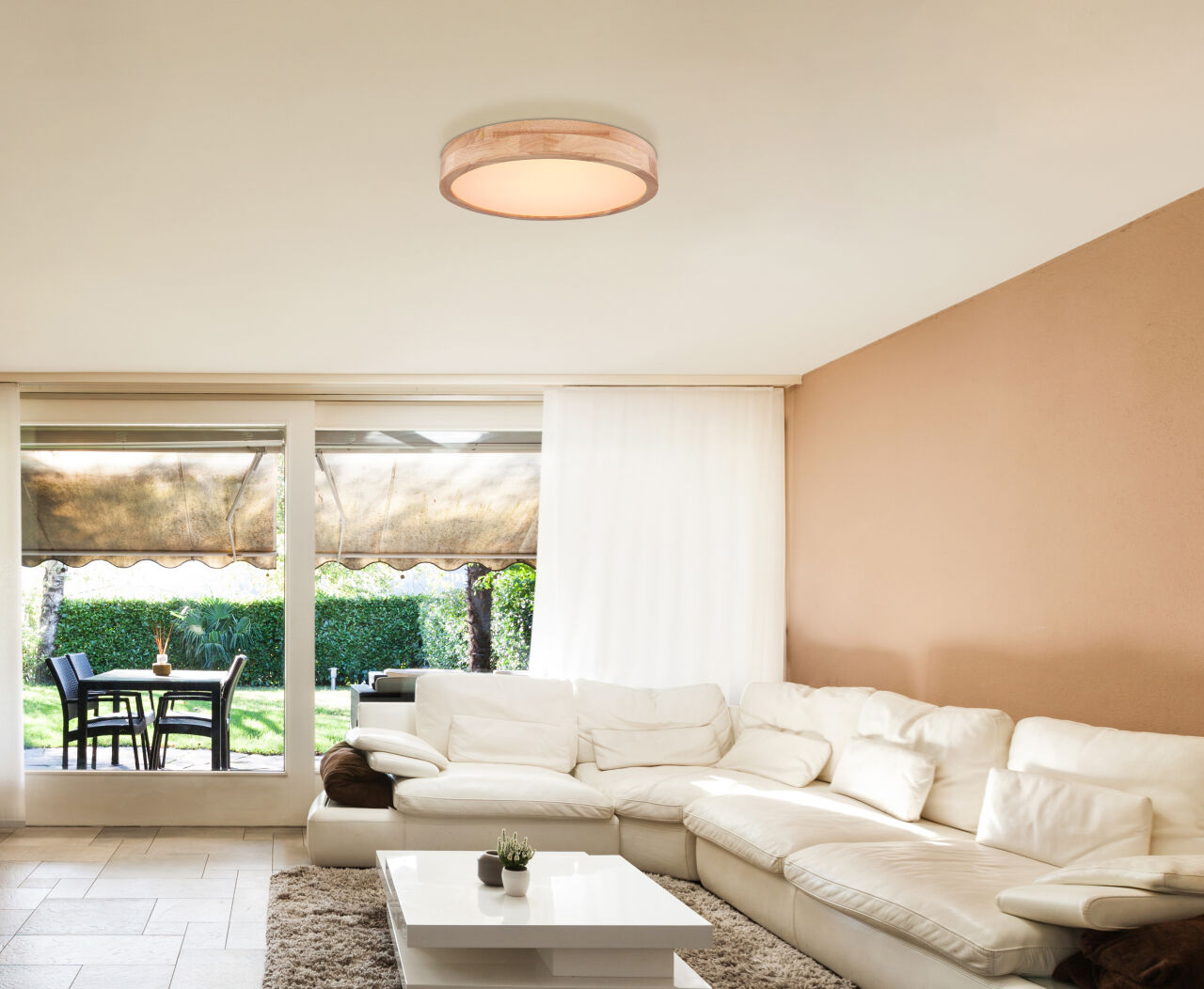 Globo Lighting - RAINER - Deckenleuchte Metall holzoptik, LED