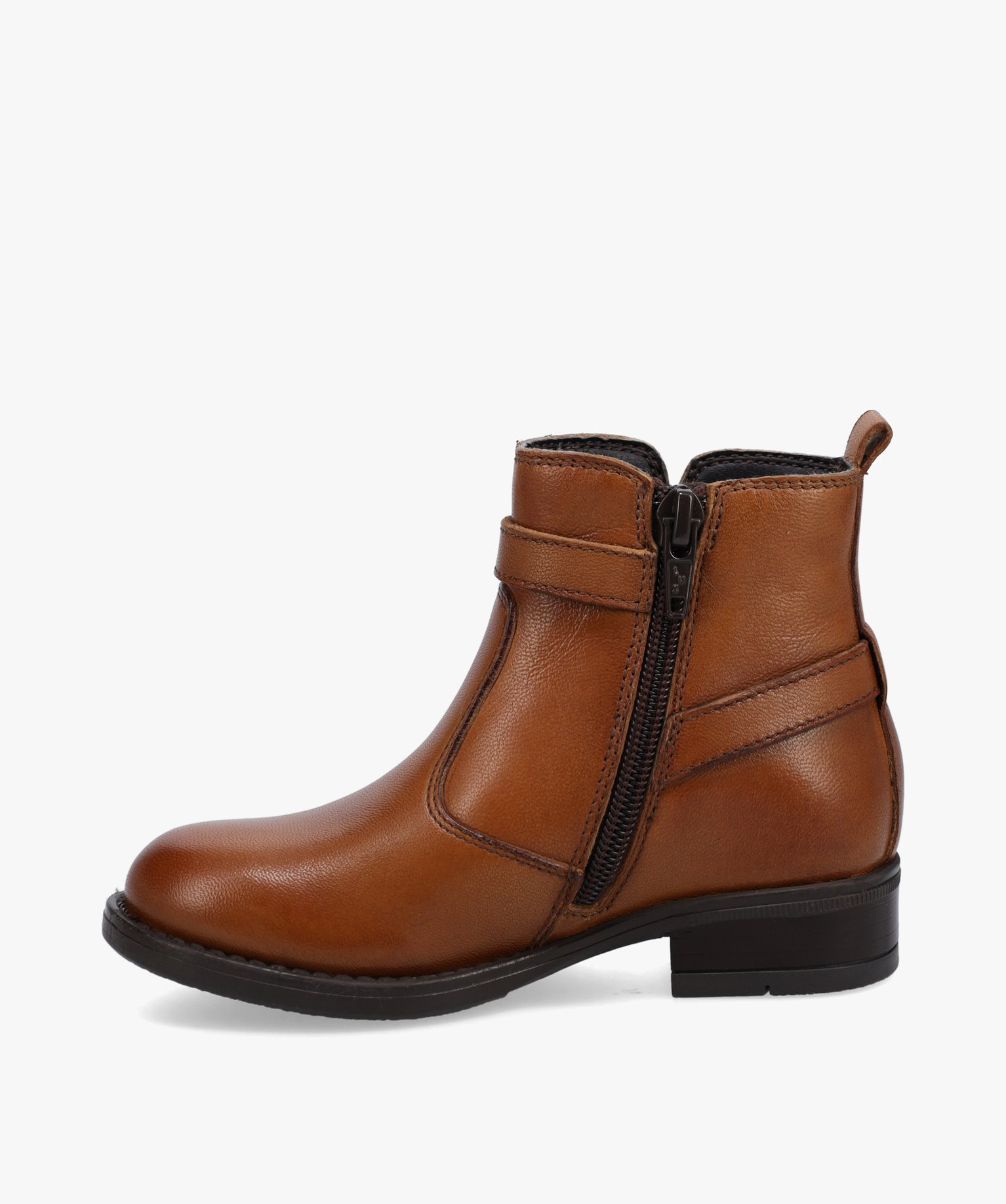 Boots fille unies style cavalière dessus cuir - Tanéo camel | GEMO