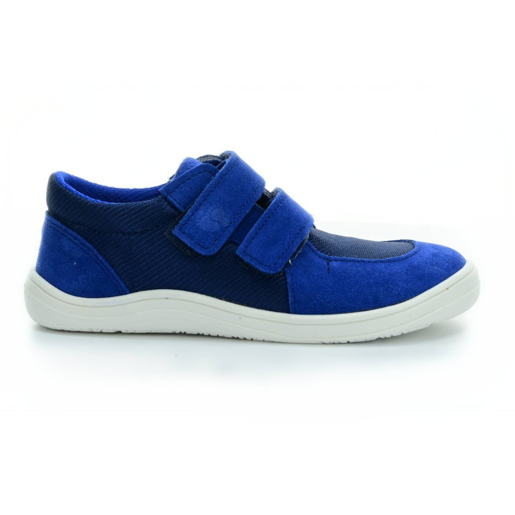 Baby Bare Febo Sneakers Blau auf Weiß Barfuß-Sneakers