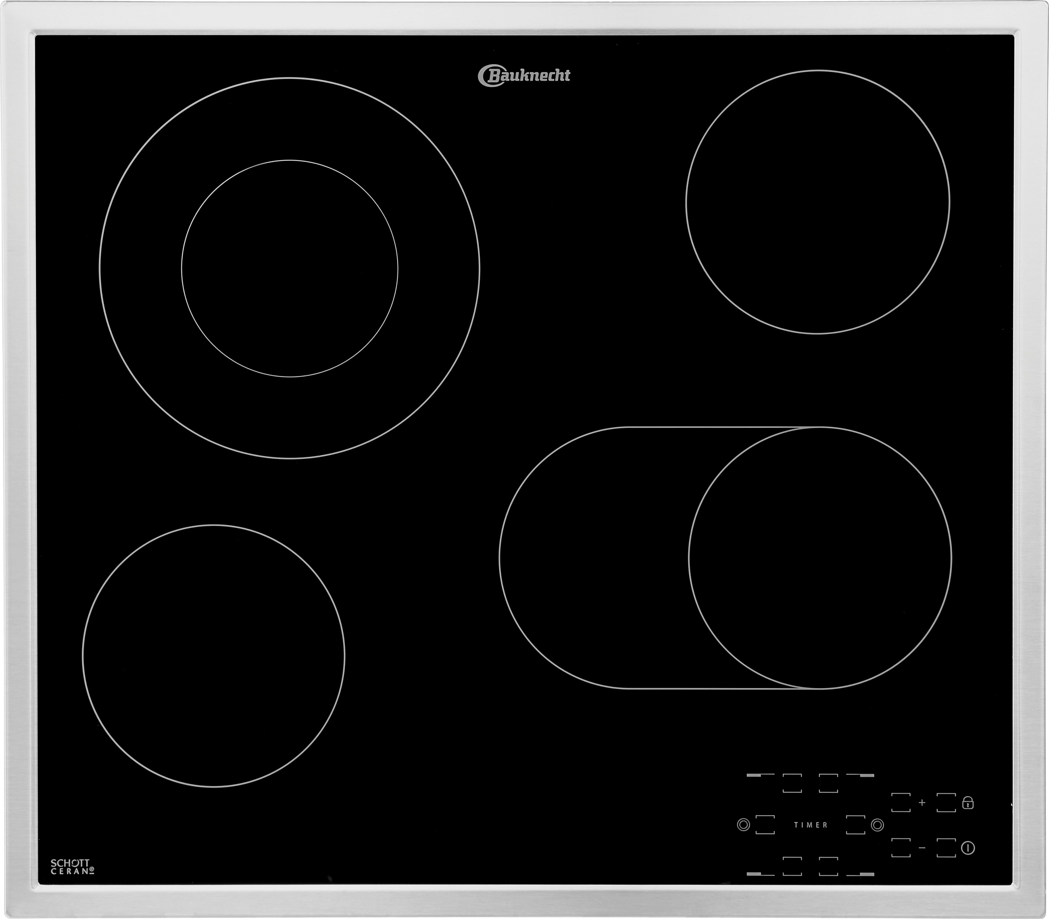 BAUKNECHT Backofen-Set BAKO4 HR6 BLACK, mit 2-fach-Teleskopauszug, Hydrolyse
