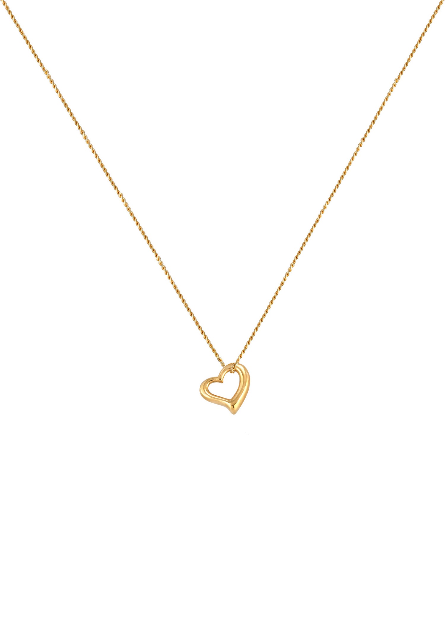 Prívesok Elli Romantic Basic s vyrezávaným srdcom zo striebra 925