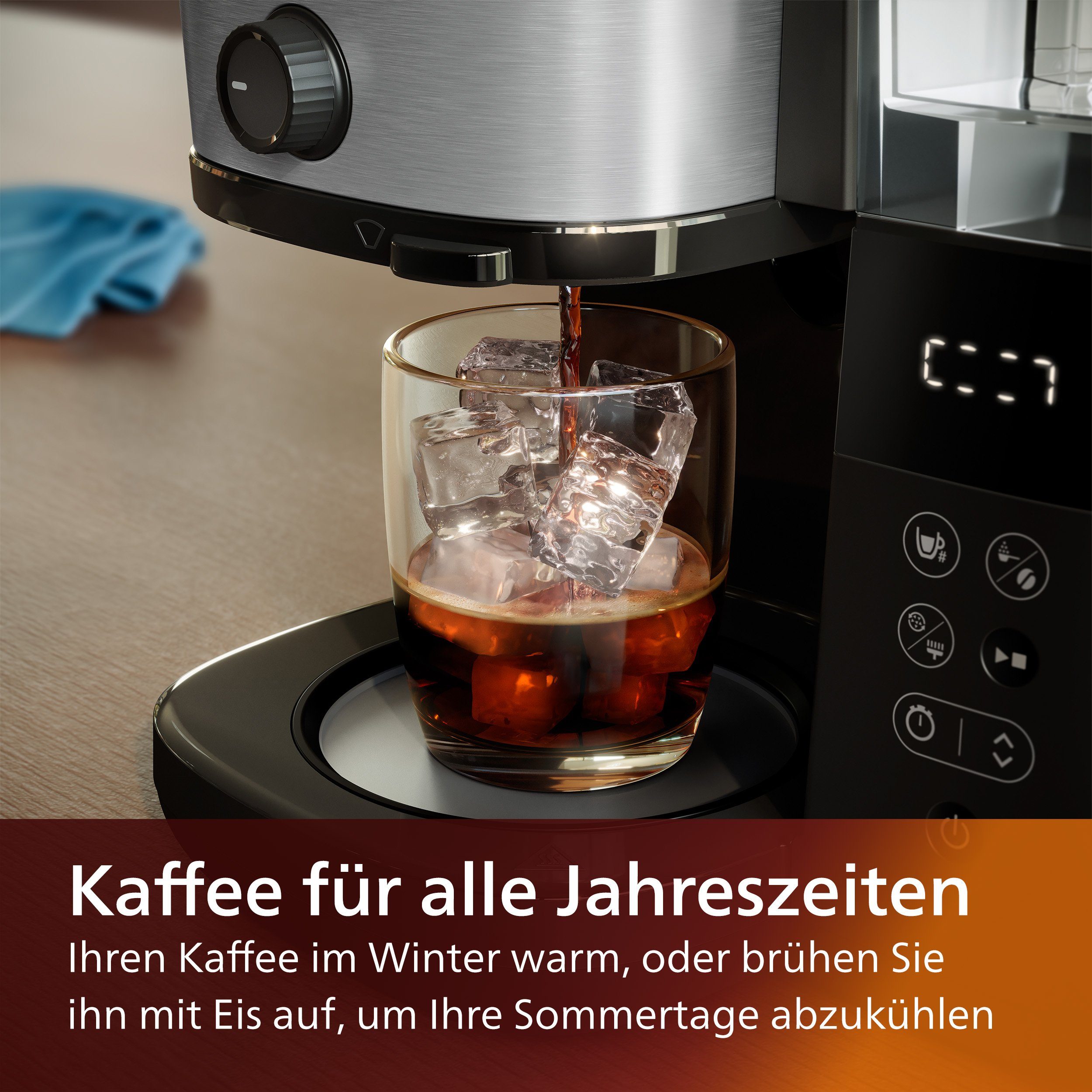 Philips Kaffeemaschine mit Mahlwerk HD7900/50 All-in-1 Brew, Permanentfilter 1x4, mit Smart Dosierung und Duo-Kaffeebohnenbehälter, inkl. Dosierlöffel