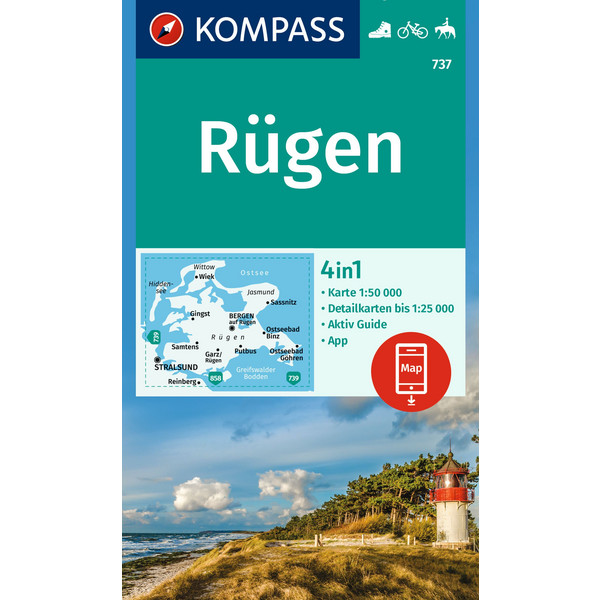 KOMPASS WANDERKARTE 737 RÜGEN 1:50.000