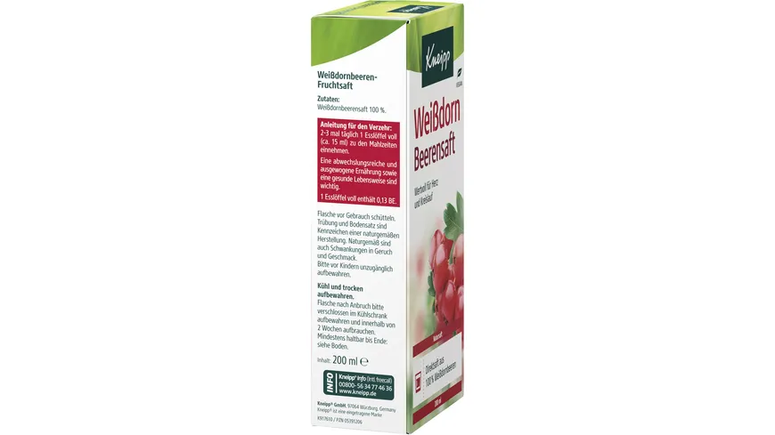 Kneipp Weißdorn Beerensaft 200 ml
