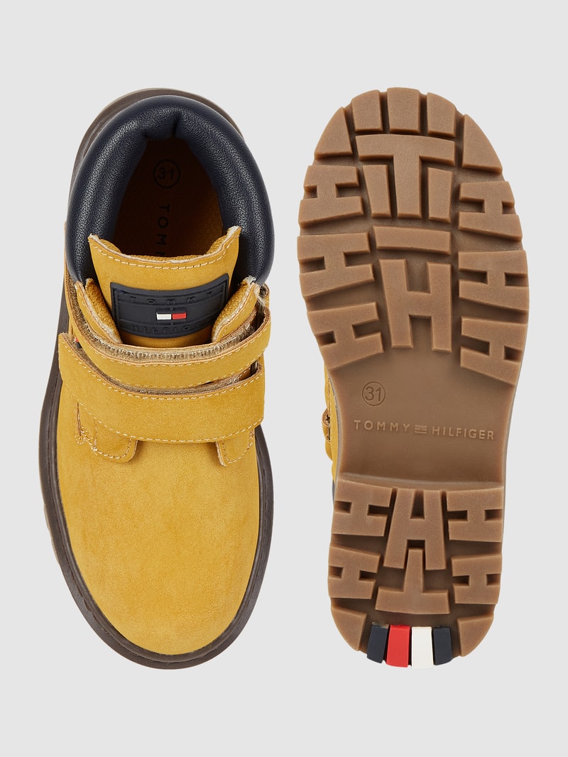 Boots in Leder-Optik in camel