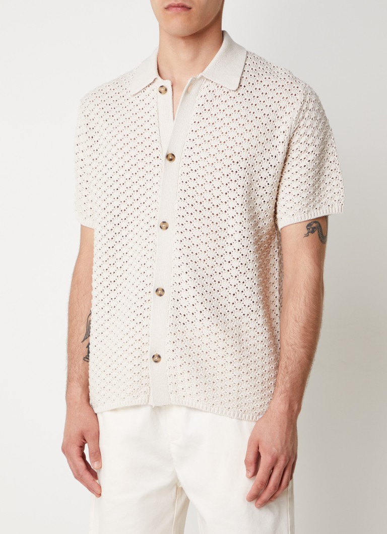 Două cămăși Gideon Classic Fit cu model tricotat