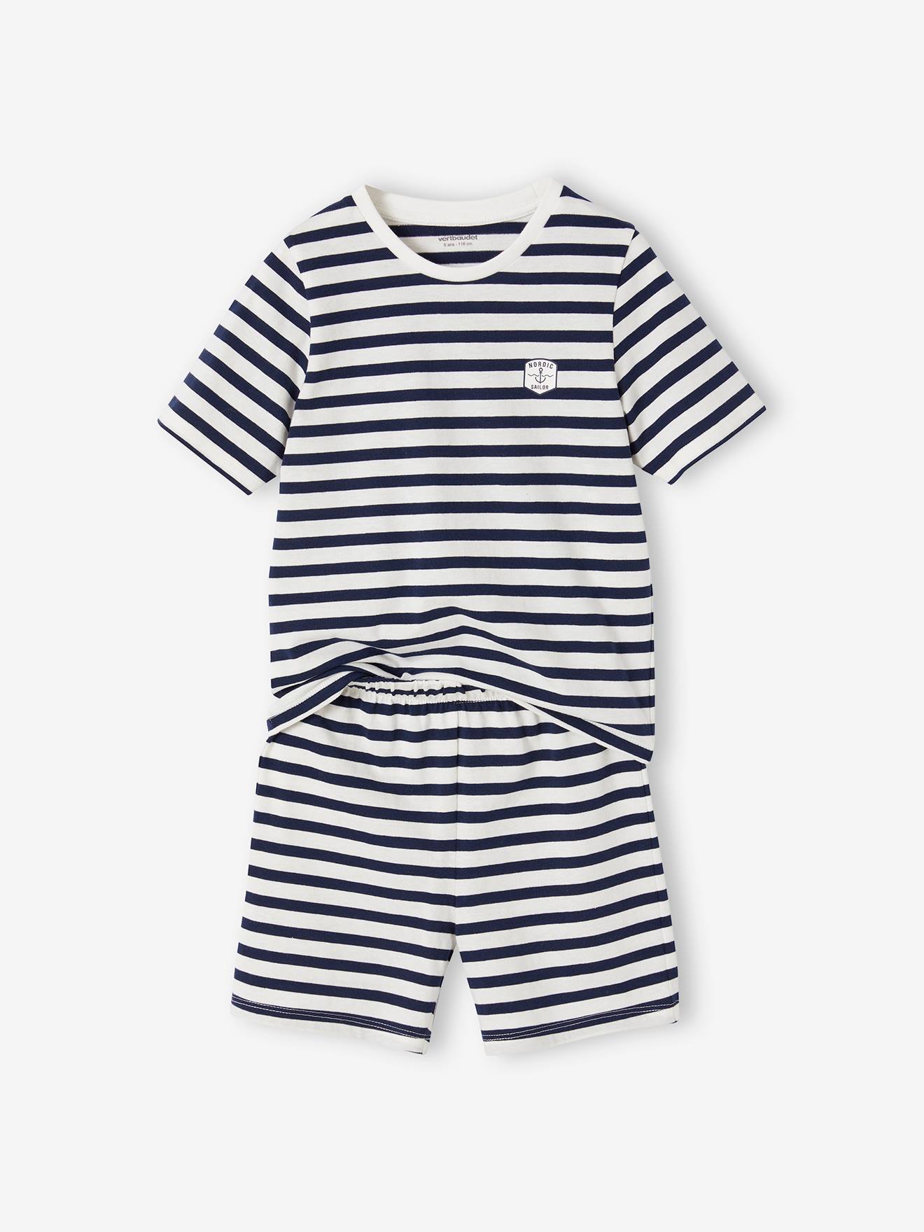 Vertbaudet 2er-Pack Jungen Sommer-Schlafanzüge Oeko-Tex - marine