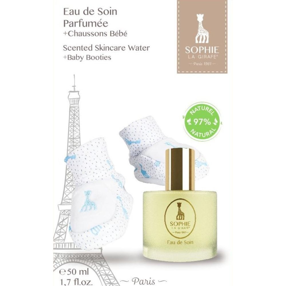 sophie la girafe Coffret Eau de Soin 50 ml + Chaussons Garcon Coffret Eau de Soin Parfumée