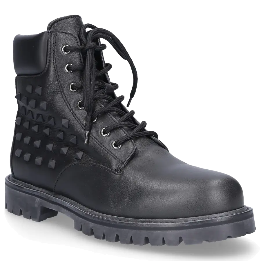 Valentino Garavani - Stiefeletten COMBAT ANKLE BOOTS Kalbsleder - schwarz