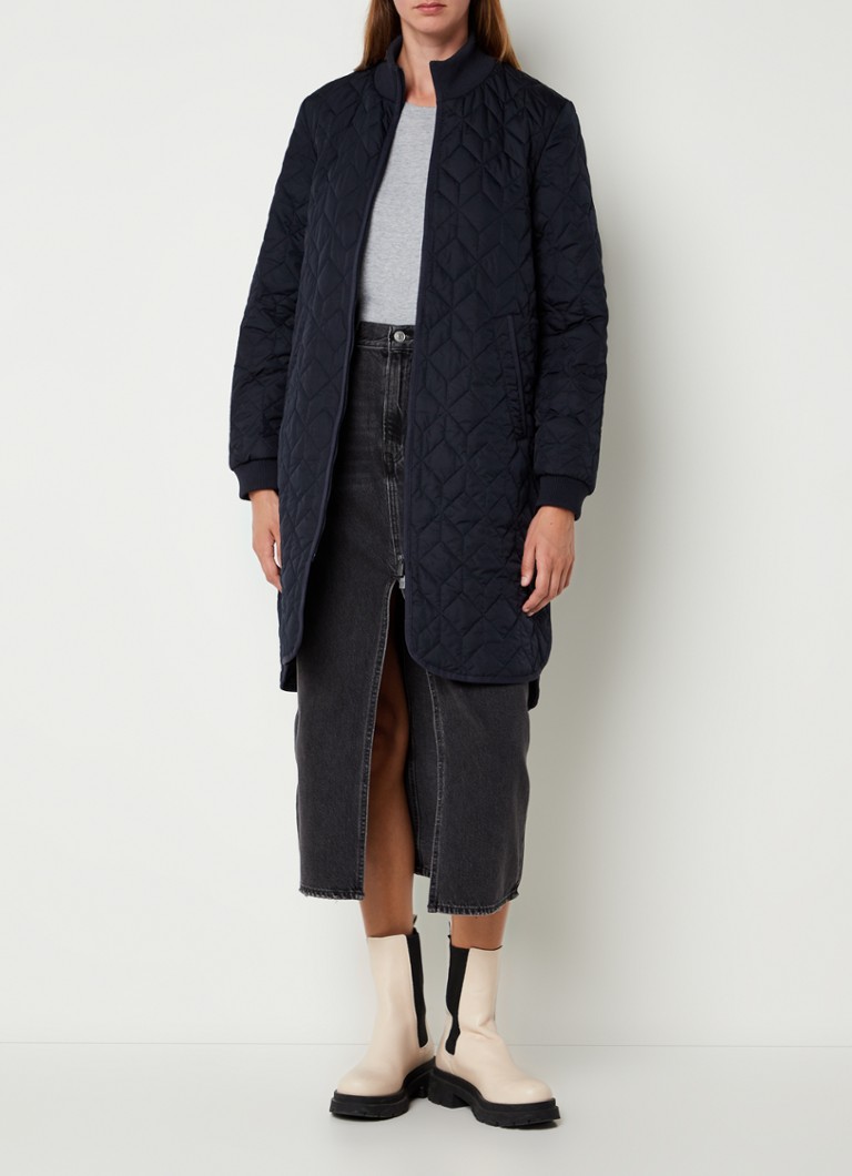 Ilse Jacobsen Quilted jacket with quilt pattern and side pockets