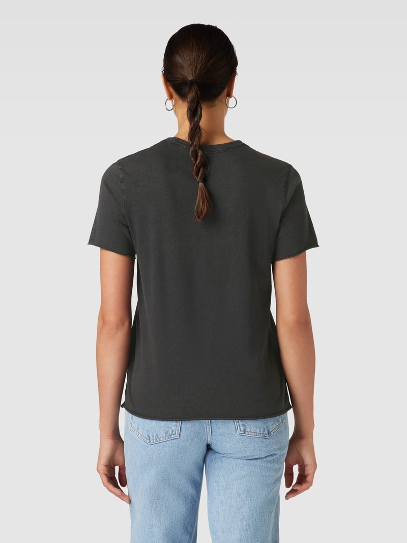 T-Shirt mit Motiv-Print Modell 'LUCY' in schwarz