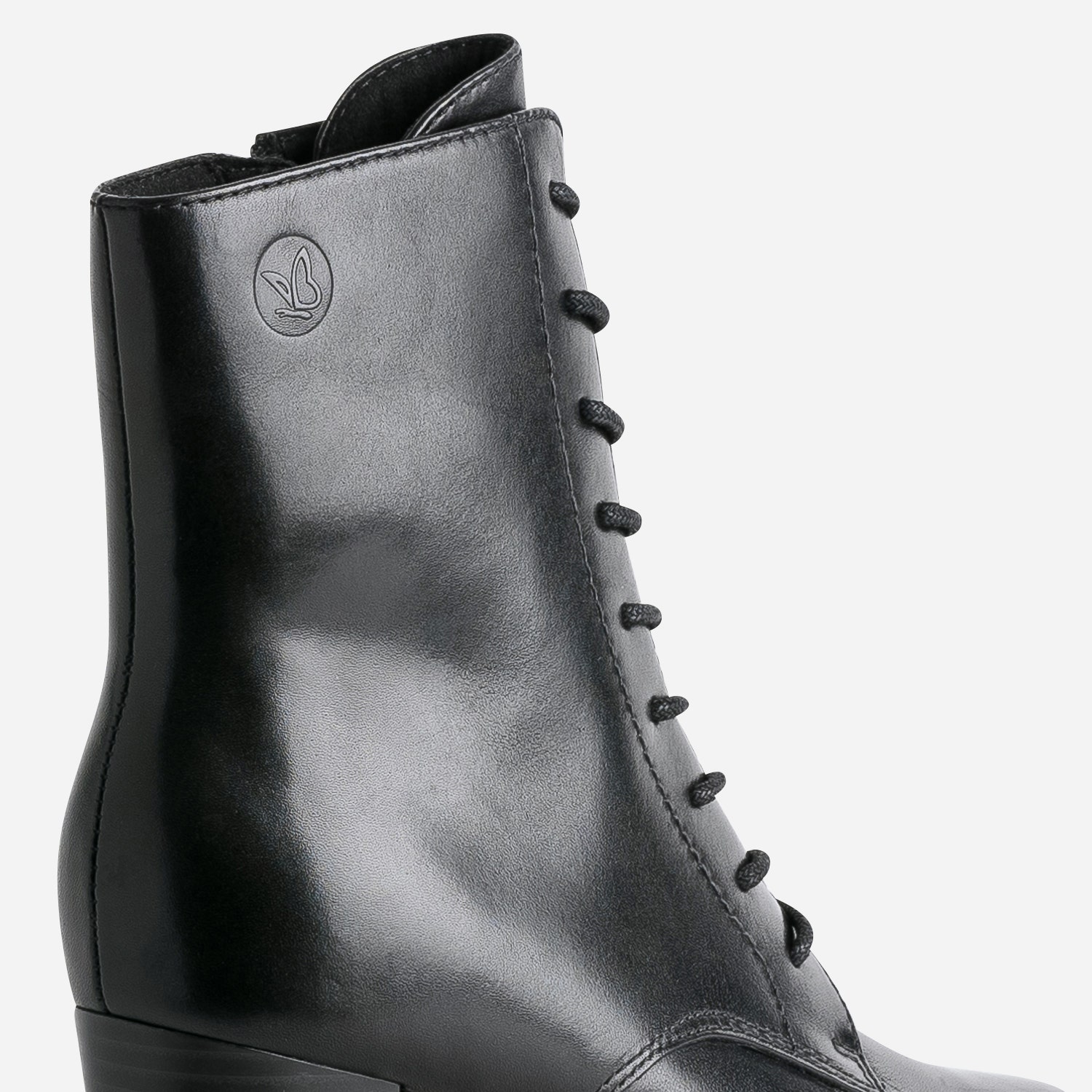 Bottine à talon CAPRICE noire en cuir