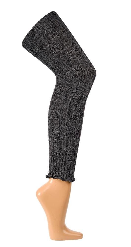 TippTexx 24 Beinstulpen 1 Paar Overknee Beinwärmer, Stulpen, mit Wolle (Schaf & Alpaka)