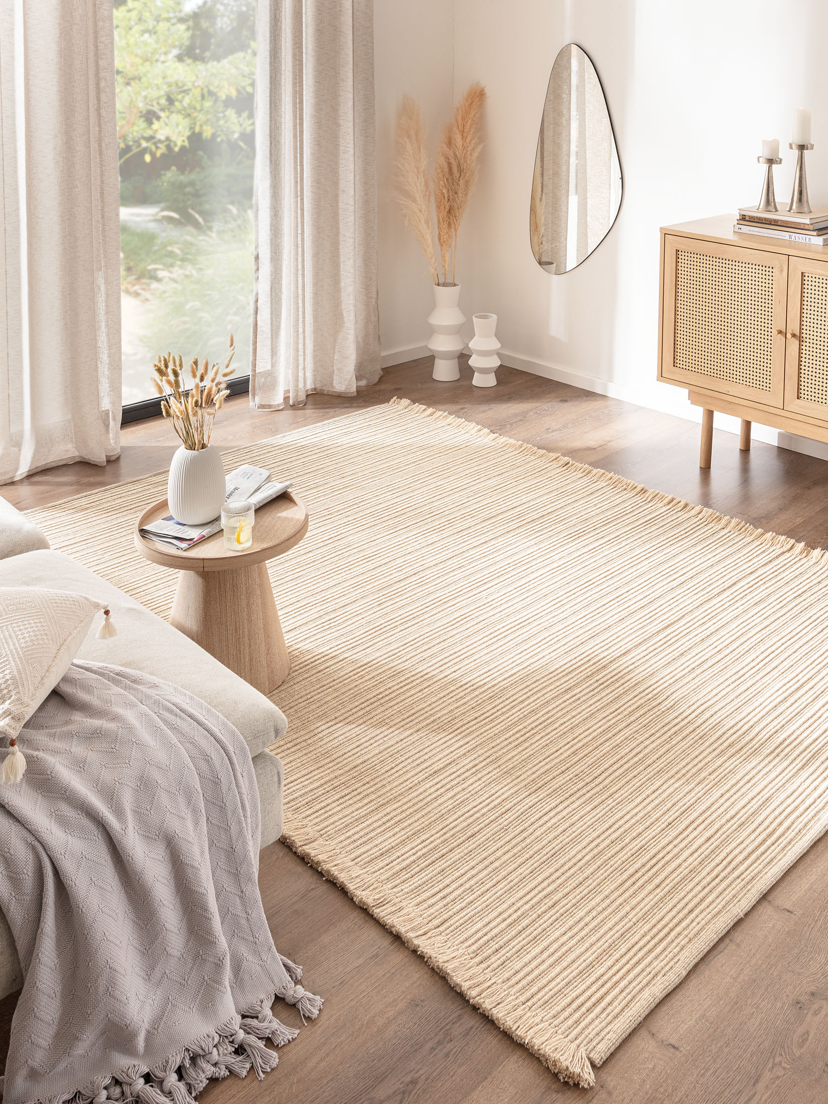 Larsbo Woll-Teppich, Creme