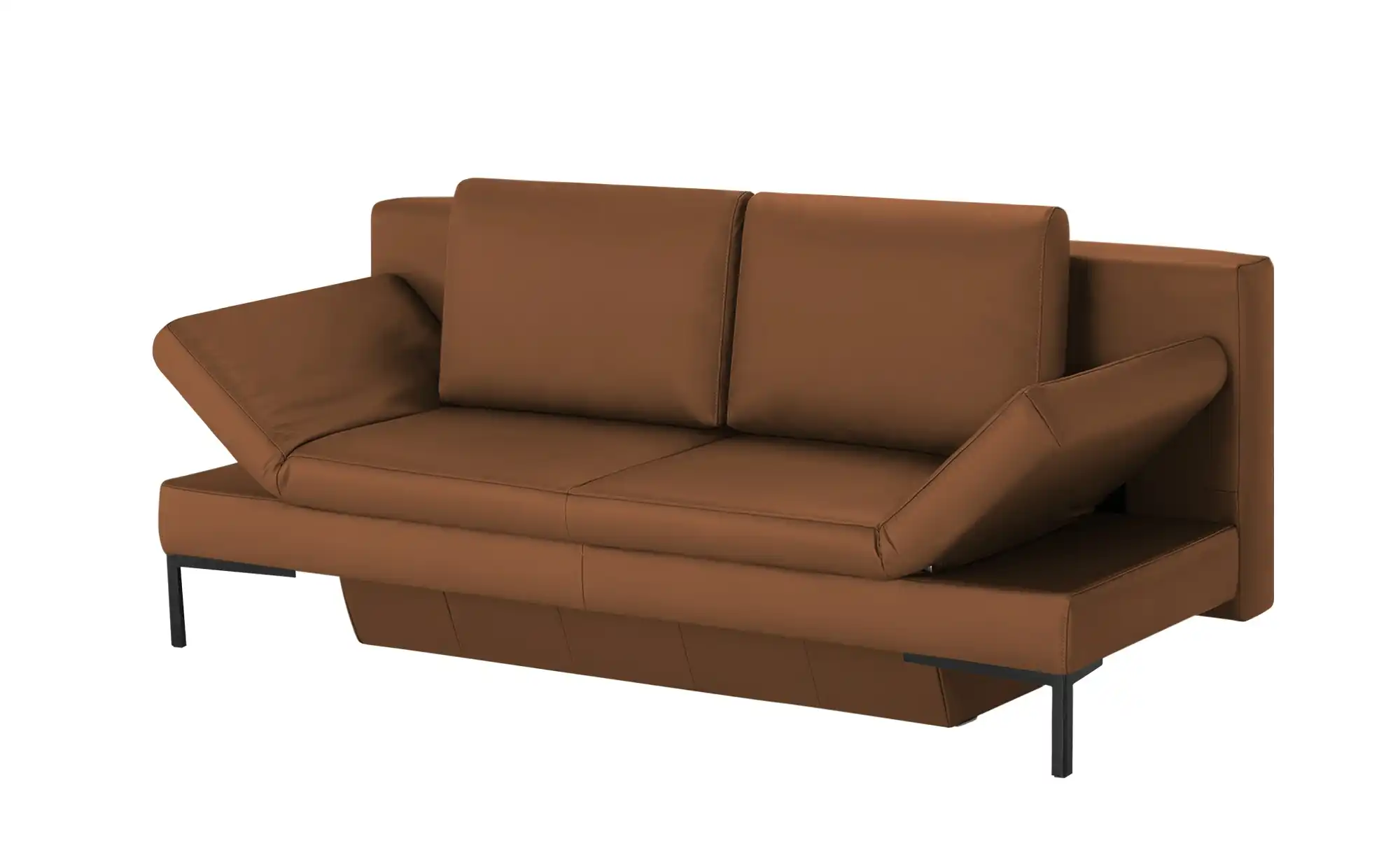 Schlafsofa mit Sitz- und Rückenfläche aus Echtleder Kenny