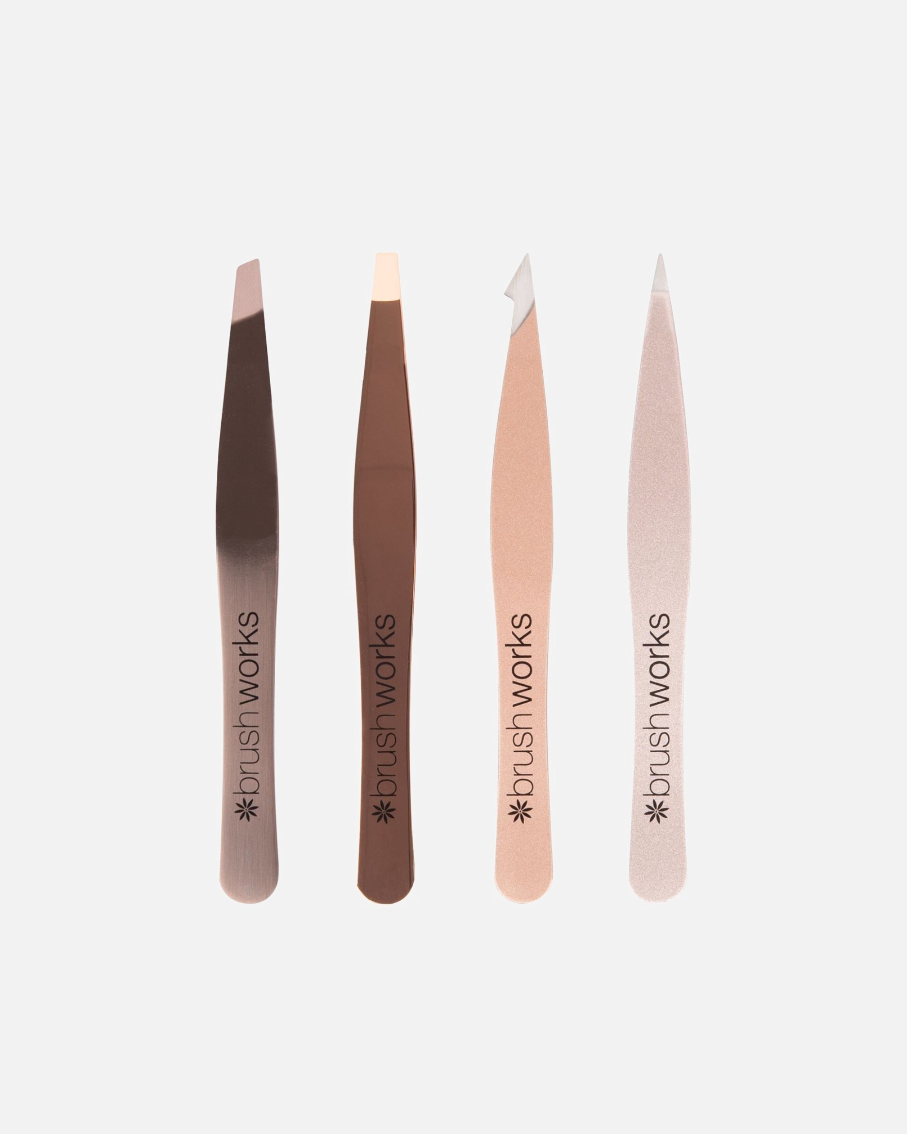 Pinzas Brushworks, juego de 4 unidades, edición HD, color dorado