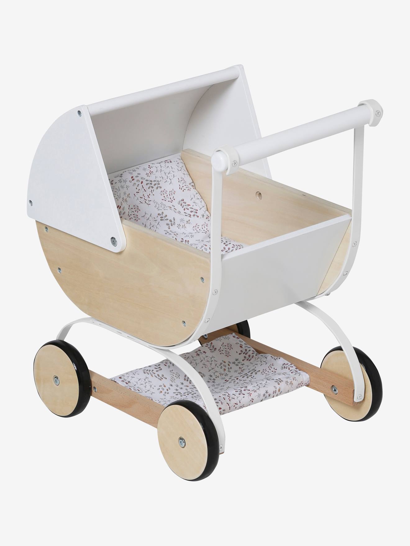 Landau pour poupon en bois FSC® blanc