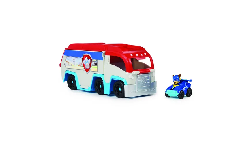 Spin Master - PAW Patrol: Der Mighty Kinofilm, Pup Squad Patroller Teamfahrzeug mit Chase-Spielzeugauto