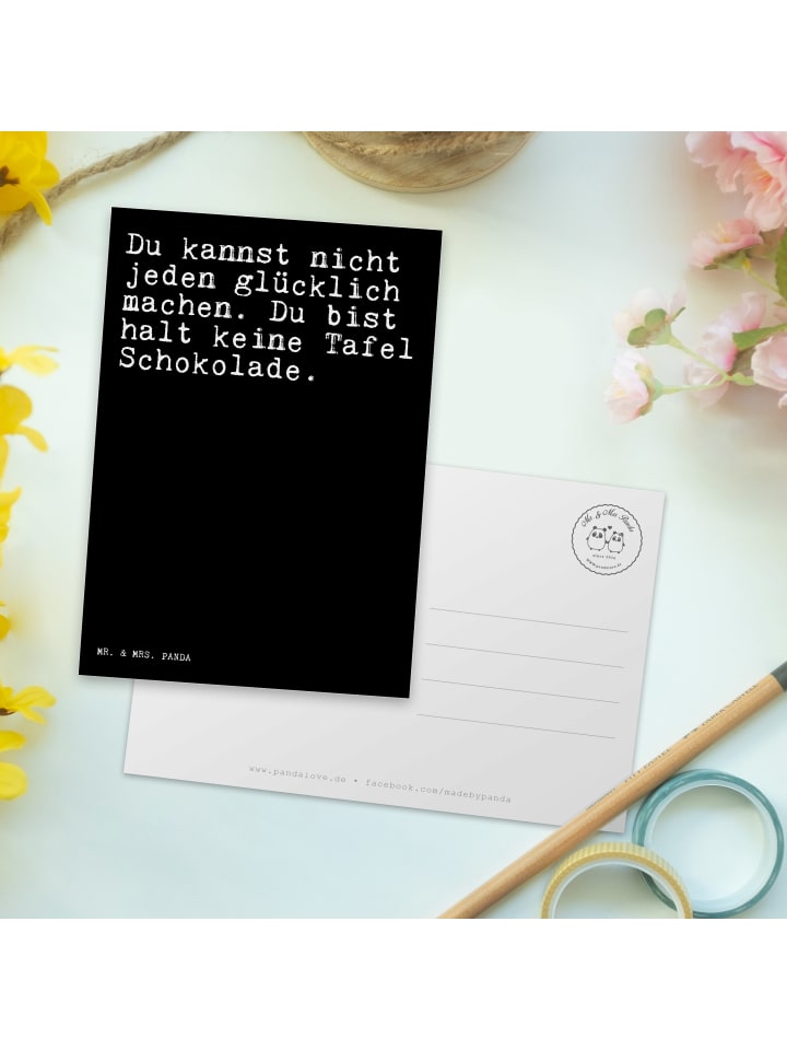 Mr. & Mrs. Panda Postkarte Du kannst nicht jeden... mit Spruch in Schwarz günstig kaufen onesize