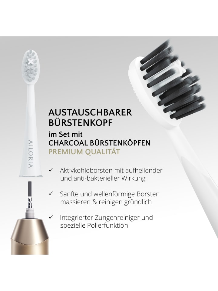 Ailoria SHINE BRIGHT SET USB-Schallzahnbürste Limited Edition in gold günstig kaufen onesize