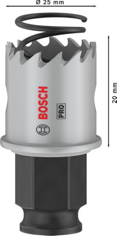 Scie cloche Bosch Blue Accessories 2608594443 PRO pour tôles PC Plus, 25 mm