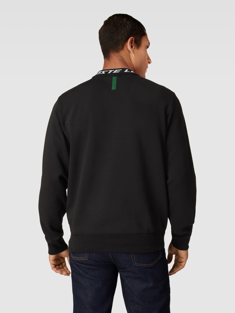 Sweatshirt mit Label-Detail in schwarz