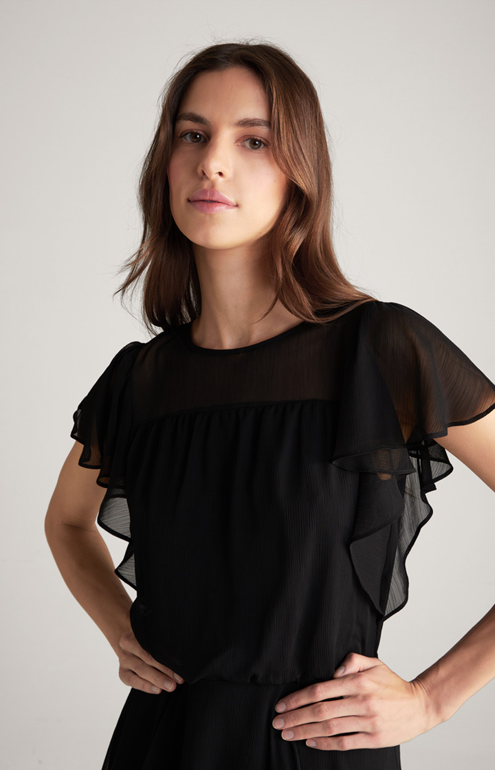 Chiffon-Kleid in Schwarz