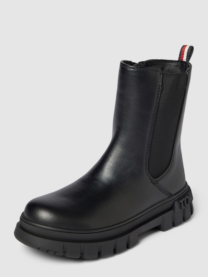 Chelsea Boots in Leder-Optik Modell 'MICHIGAN' in schwarz