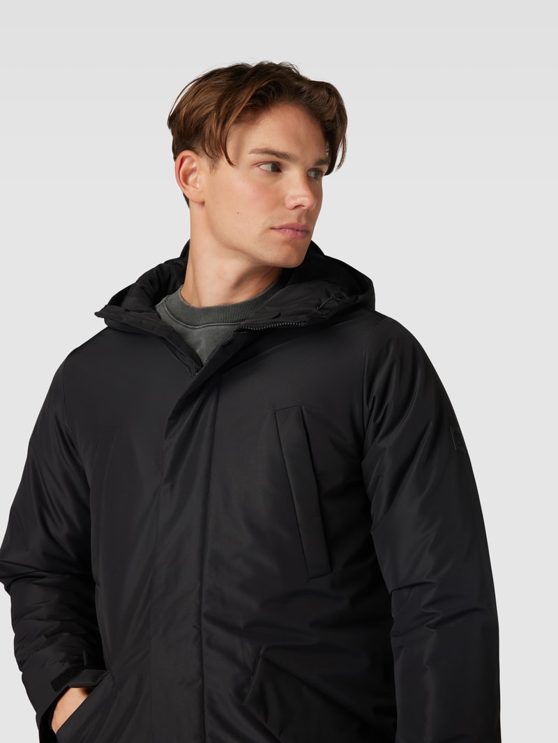Parka mit Brusttasche Modell 'CARL' in schwarz
