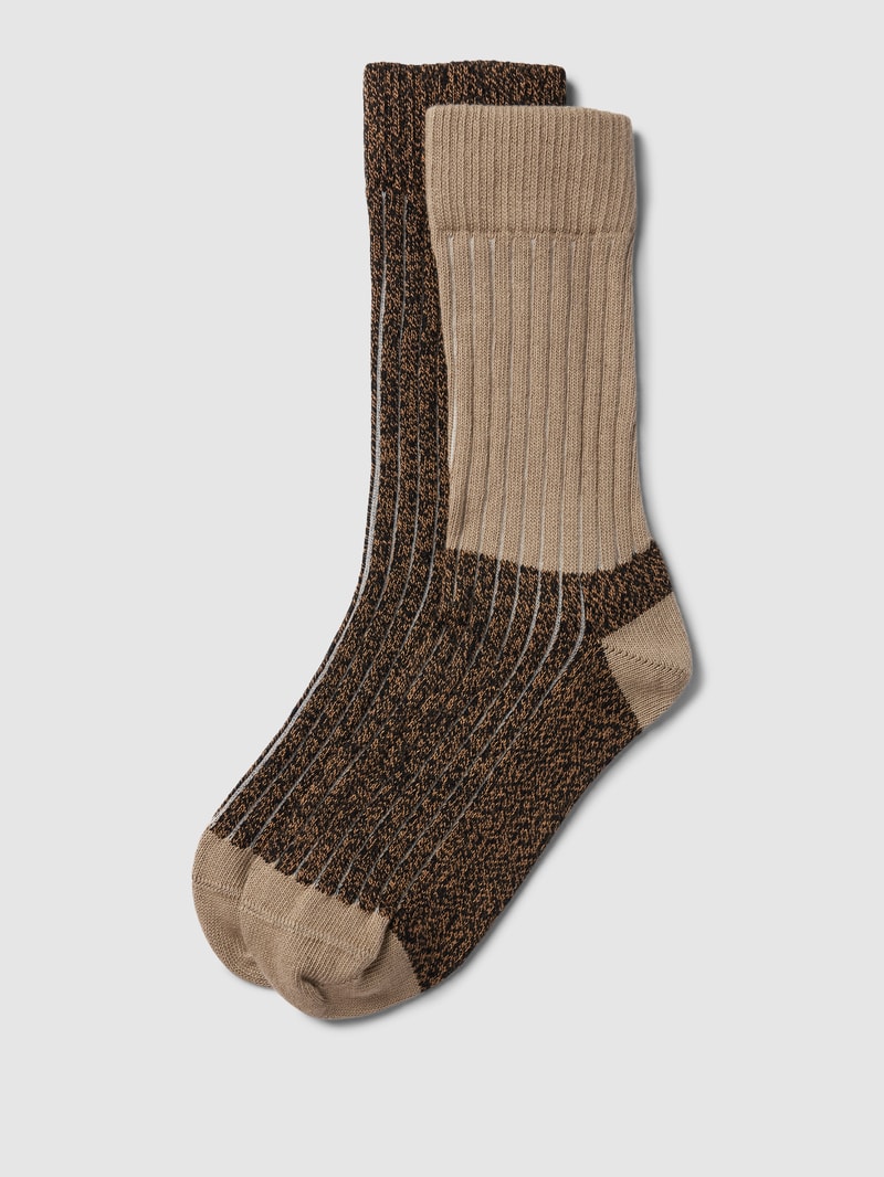 Socken mit Label-Detail Modell 'Mouline' in beige