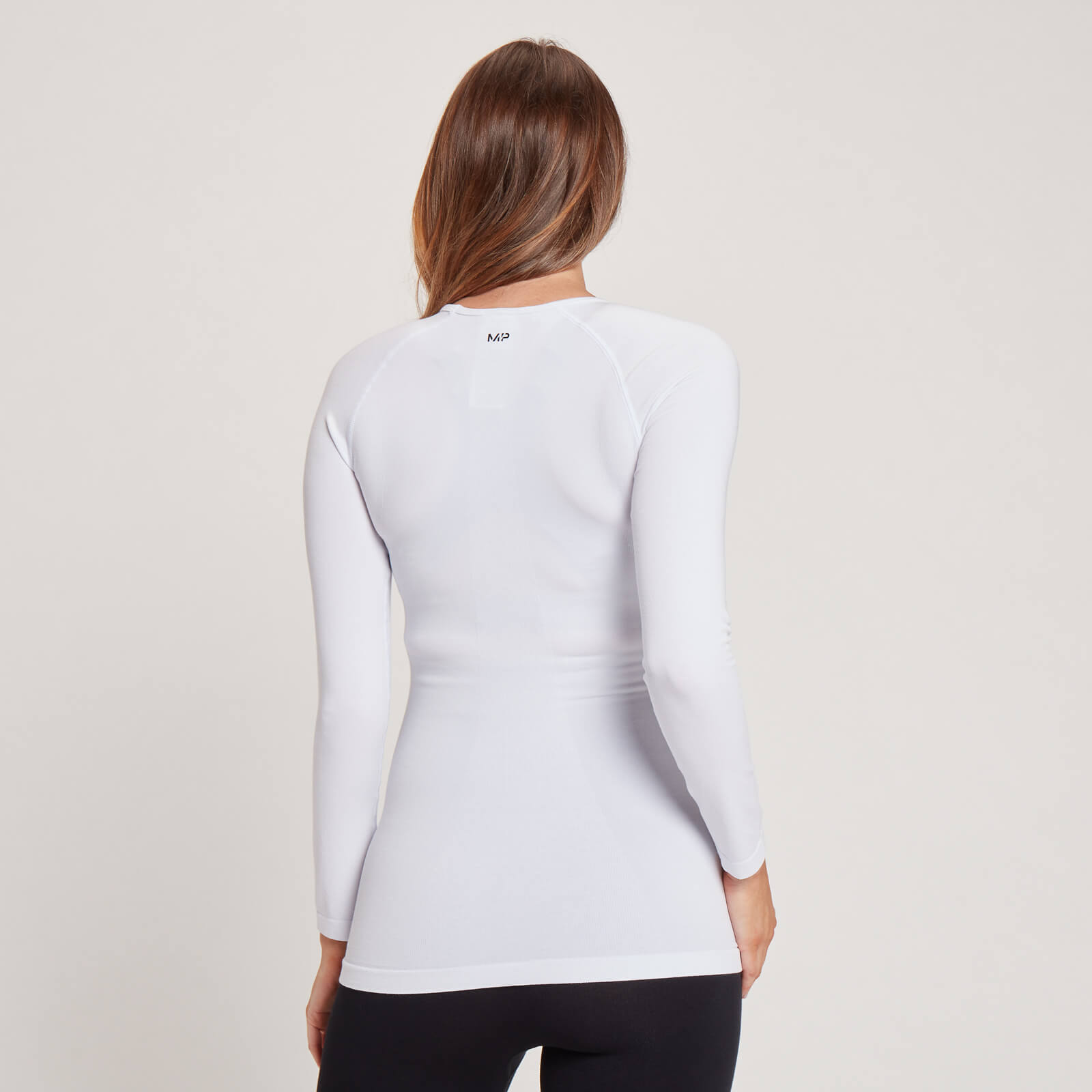 T-shirt de maternité sans coutures à manches longues MP pour femmes – Blanc