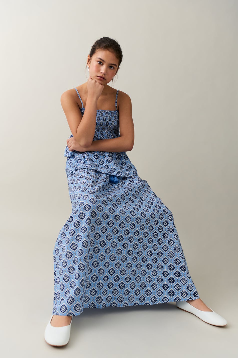 Y boho maxi skirt