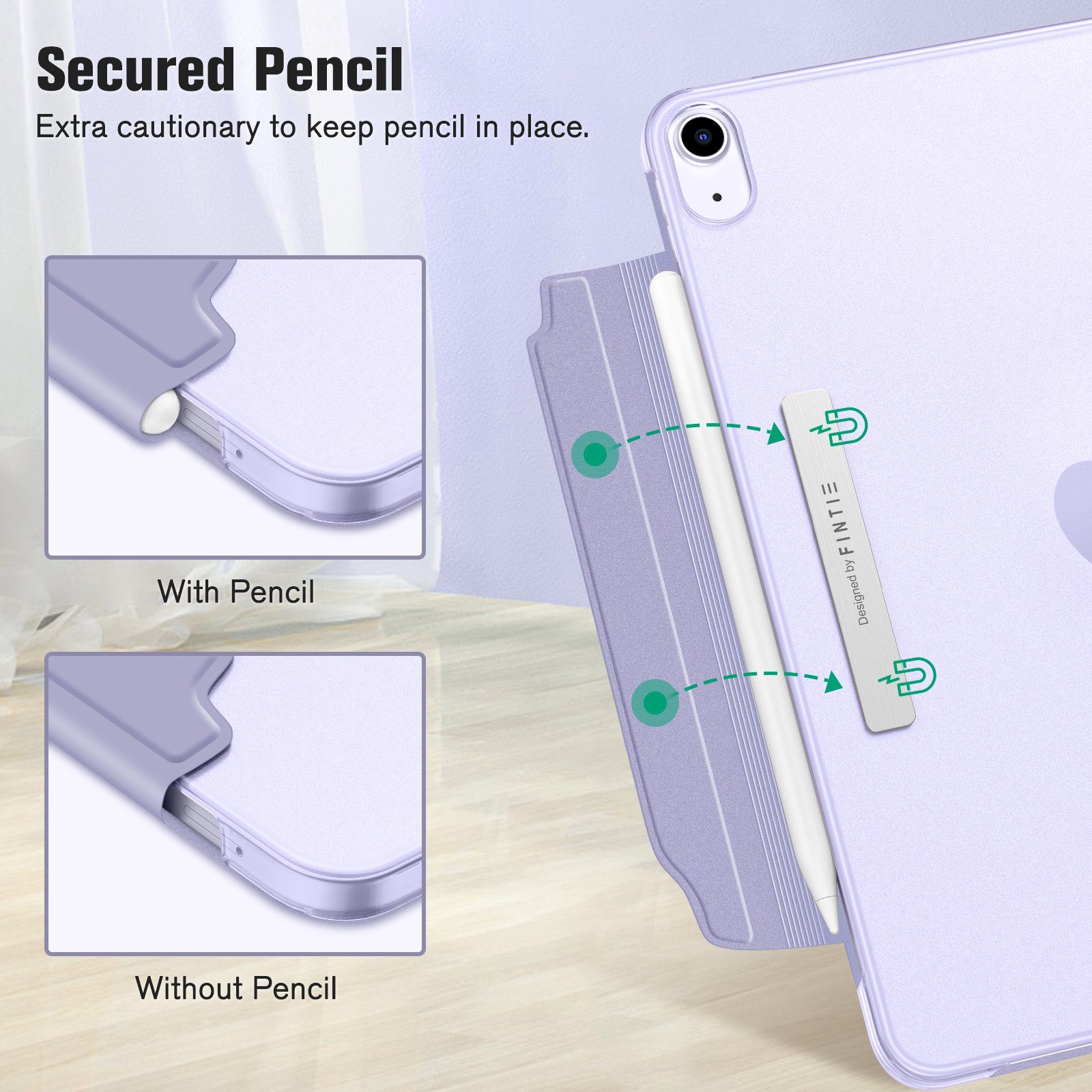 Fintie Tablet-Hülle für iPad Air 5 Gen 2022/ iPad Air 4 Gen 2020 [Magnetverschluss], Leichte Standhülle mit Durchscheinend Mattierter Rückseite