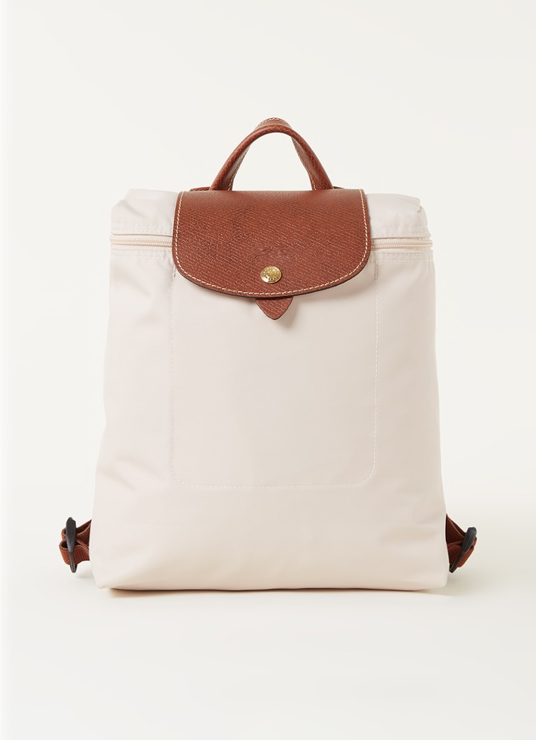 Rucsac Longchamp Le Pliage Original cu detalii din piele